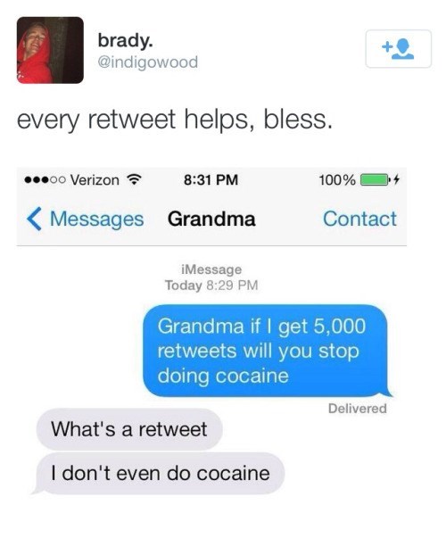 drugs,grandma,texting,tweet,dating