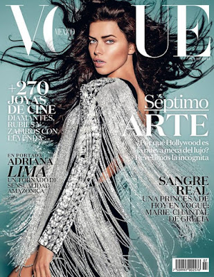 Adriana Lima on Vogue Magazine Mexico July 2015 latest Issue