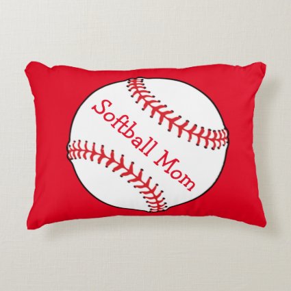 Softball Mom Accent Pillow