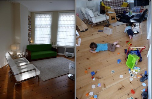 before and after kids,messy,toys everywhere,parenting