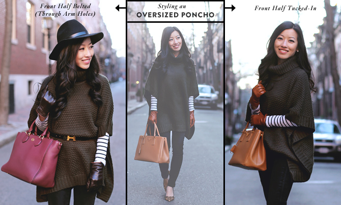 how to style sweater poncho graphic