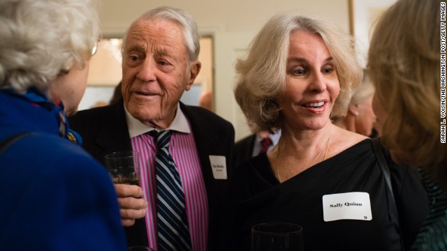 Bradlee and Quinn attend a November 2013 gathering of Washington insiders who were in the city during the presidency of John F. Kennedy. 