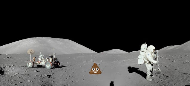 There's Poop on the Moon