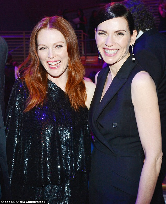 We're having so much fun!: It's been a great year so far for Oscar winner Julianne Moore, who had a laugh with Julianna Margulies