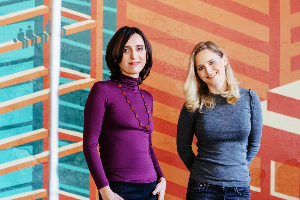 PowerToFly cofounder and CEO Milena Berry, left, and cofounder and President Katharine Zaleski, right. 
