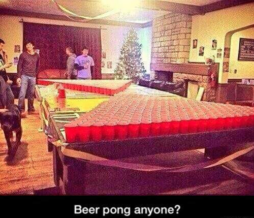 it's going to be a long game of beer pong