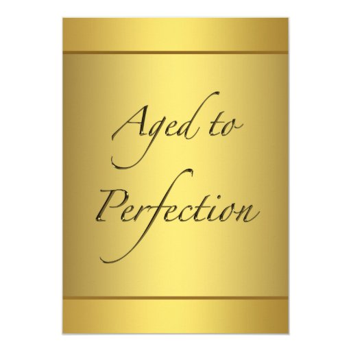 Aged to Perfection Birthday Party 5x7 Paper Invitation Card