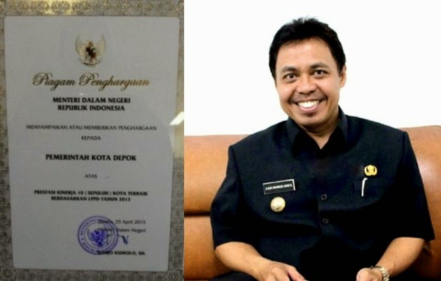 Dipimpin PKS, Kinerja Kota Depok Terbaik Se-Indonesia