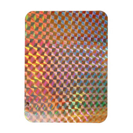 holographic metal photograph colorful design rectangular magnet
