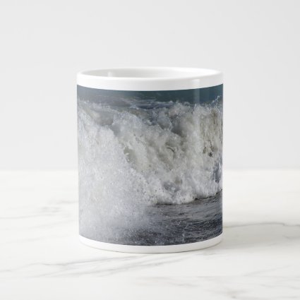 roiling waves on florida beach jumbo mugs