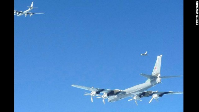 Fighter jets from the Netherlands intercepted two Russian bombers in Dutch airspace in April.