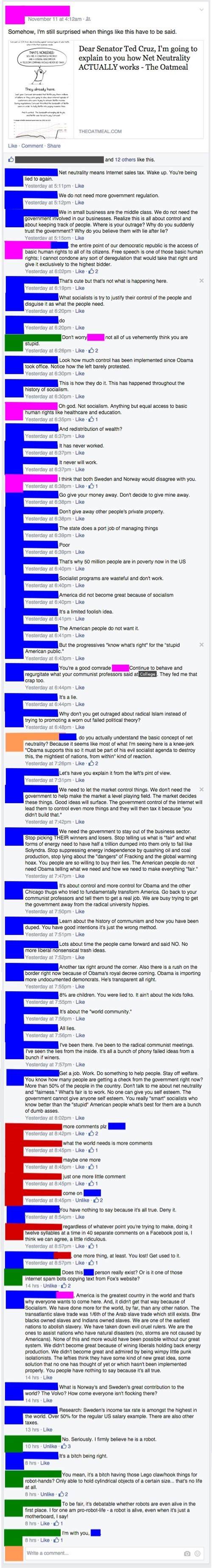 A Really Long, Drawn-Out Political Conversation? Facebook is the Perfect Place!