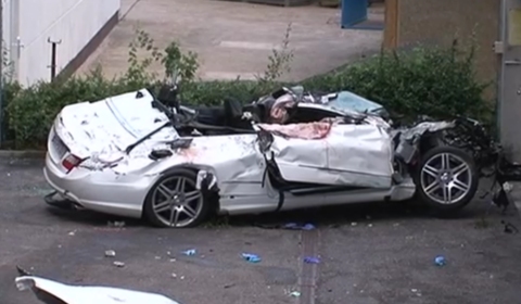 Car Crash: 18-Year-Old Wrecks Mercedes-Benz E350 Convertible