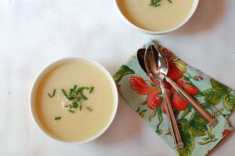 Chilled Cauliflower Soup with Truffle Oil