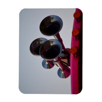 air horns on pink bus car auto vinyl magnets