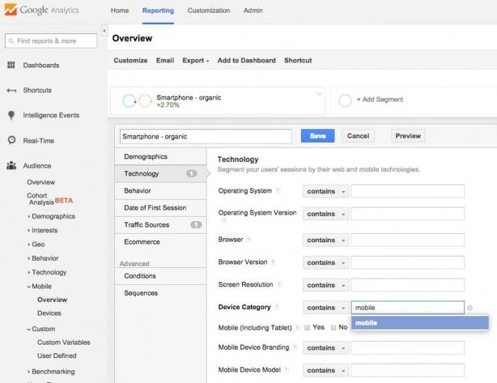 2 Review impact of mobile Google Analytics