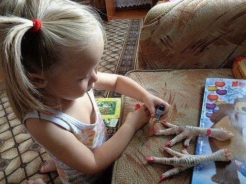 nail polish,kids,chicken feet,parenting,g rated