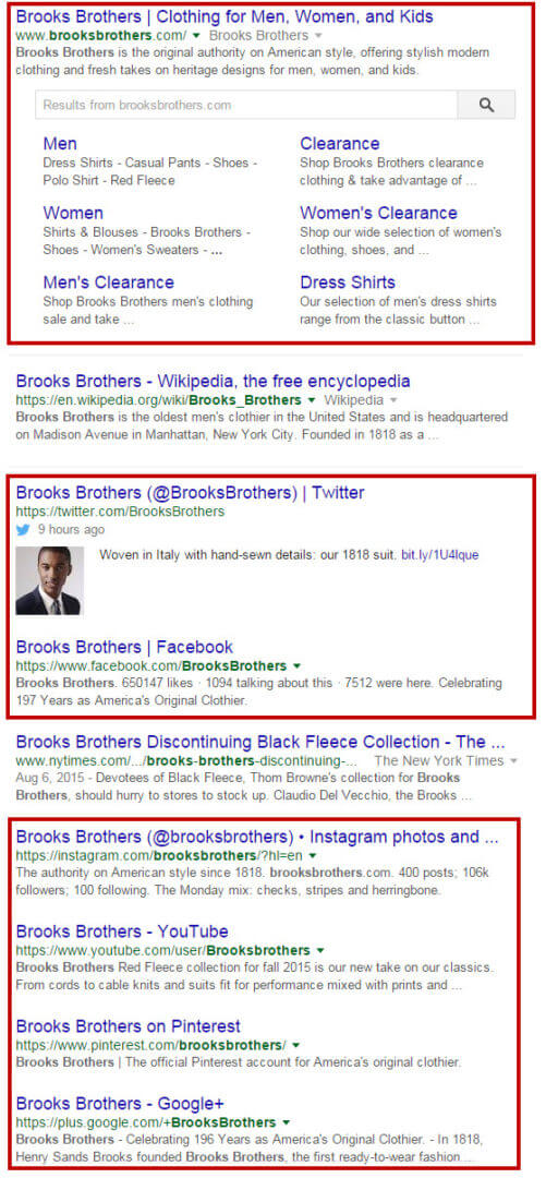Brooks Brothers Social Profile SEO