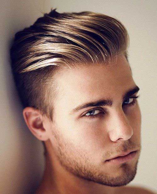Mens New Hair Short Sides Long Top with Blonde