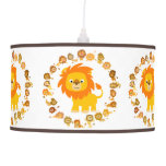 Cute Cartoon Lion Mandala Pendant Lamp