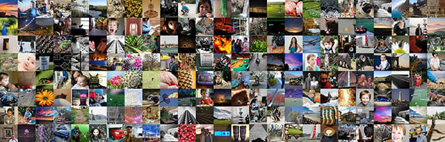 Thumbnails of the photos used for testing. Image: Flickr.