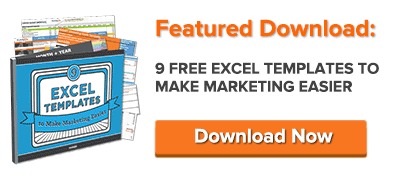 free excel templates for marketing