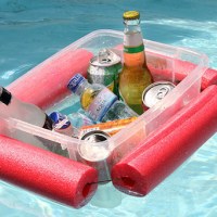 Make a Floating Pool Noodle Beverage Boat