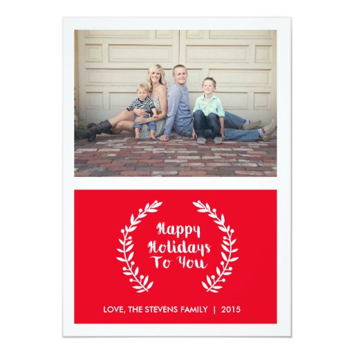Happy Holidays To You | Christmas 5x7 Paper Invitation Card