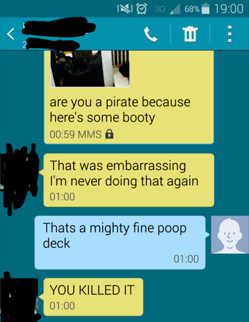 never mention pooping to ladies, until your married