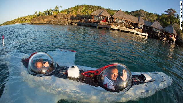 What could possibly make Fiji's gorgeous Laucala Island resort better? A DeepFlight Super Falcon Mark 2 submarine! 