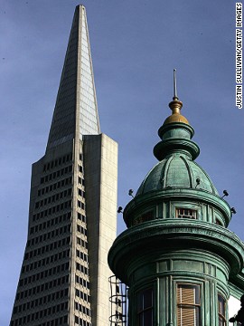 Completed in 1972, the TransAmerica Pyramid is San Francisco's tallest building. 