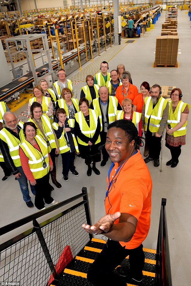 The inaugural tours at Amazon's 'fulfilment centre' in Rugeley were open to family and friends of employees