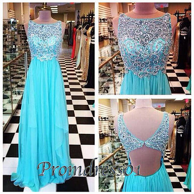 20515 blue chiffon prom dress