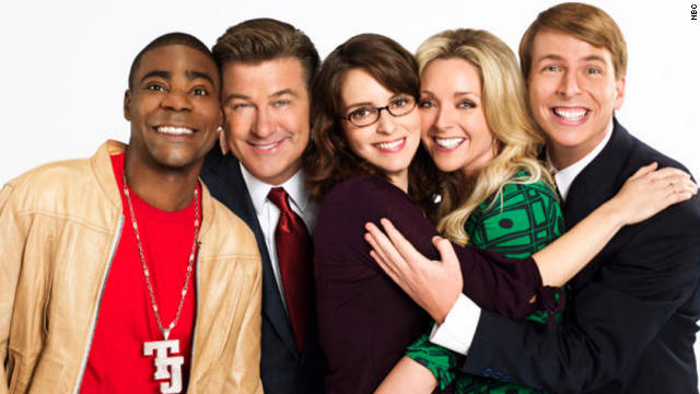 "30 Rock" was willing to bite the hand that fed it: an NBC comedy set at NBC. The stars were, from left, Tracy Morgan, Alec Baldwin, Tina Fey, Jane Krakowski and Jack McBrayer.