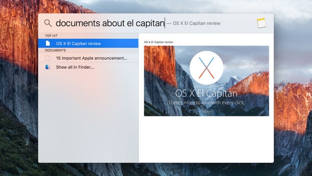 Hands-On With Apple's OS X El Capitan: Tiny Tweaks Make a Big Difference