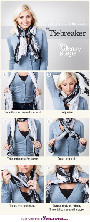How to tie a long scarf: The Tiebreaker