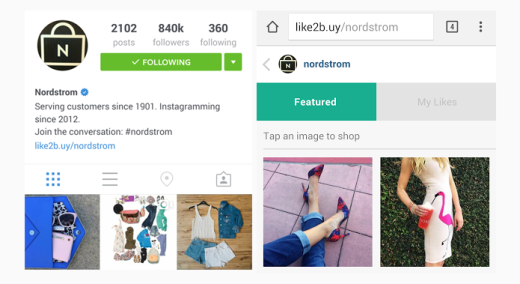 nordstrom-instagram-and-landing-page