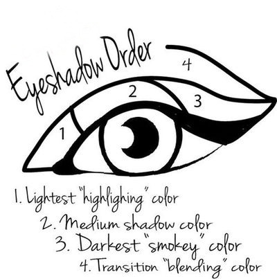 The correct order to apply eyeshadowVia