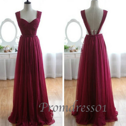 qpromdress:Purple chiffon prom dress