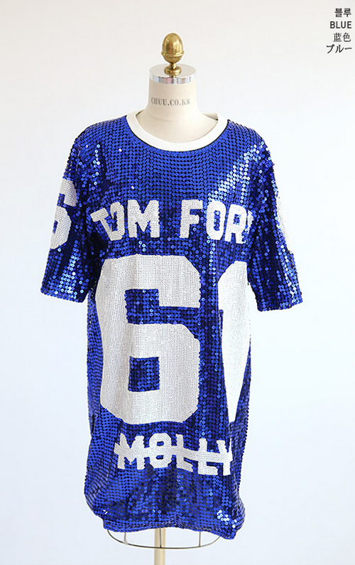  Sequined Jersey Dress