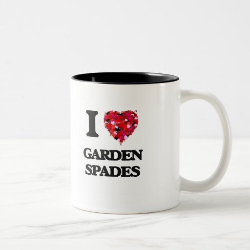I Love Garden Spades Two-Tone Coffee Mug
