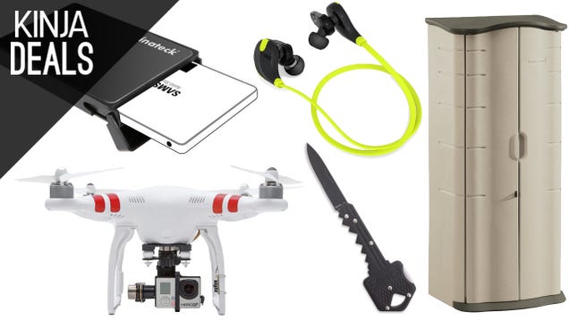Today's Best Deals: Drones, Bluetooth Headphones, Storage Shed, & More