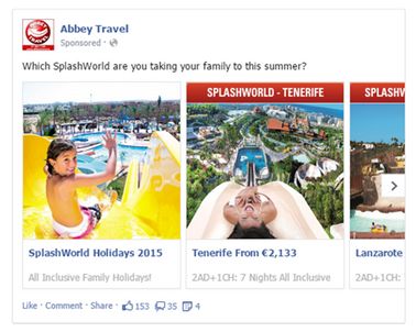 Abbey Travel SplashWorld Facebook MPA