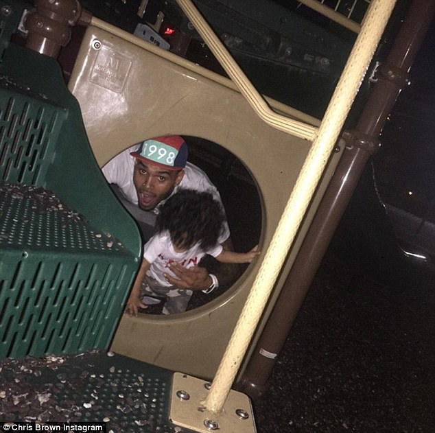 The wheels on the bus go round and round: Chris Brown has decreed a new set of rules for his tour bus while daughter Royalty is on board
