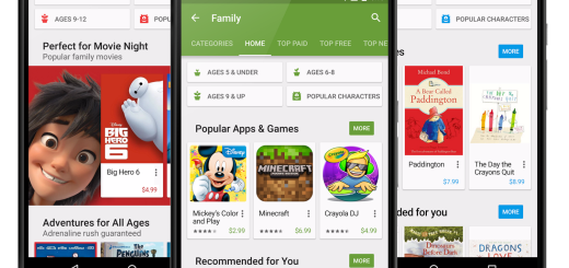 Google Play family screen