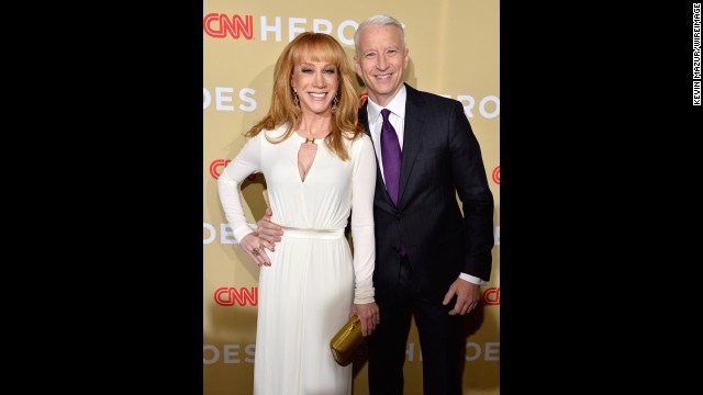 Tribute show presenter Kathy Griffin and host Anderson Cooper.