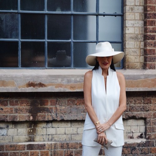 LADY IN WHITE | @terrybiviano is pure class on Day 2 of #MBFWA....