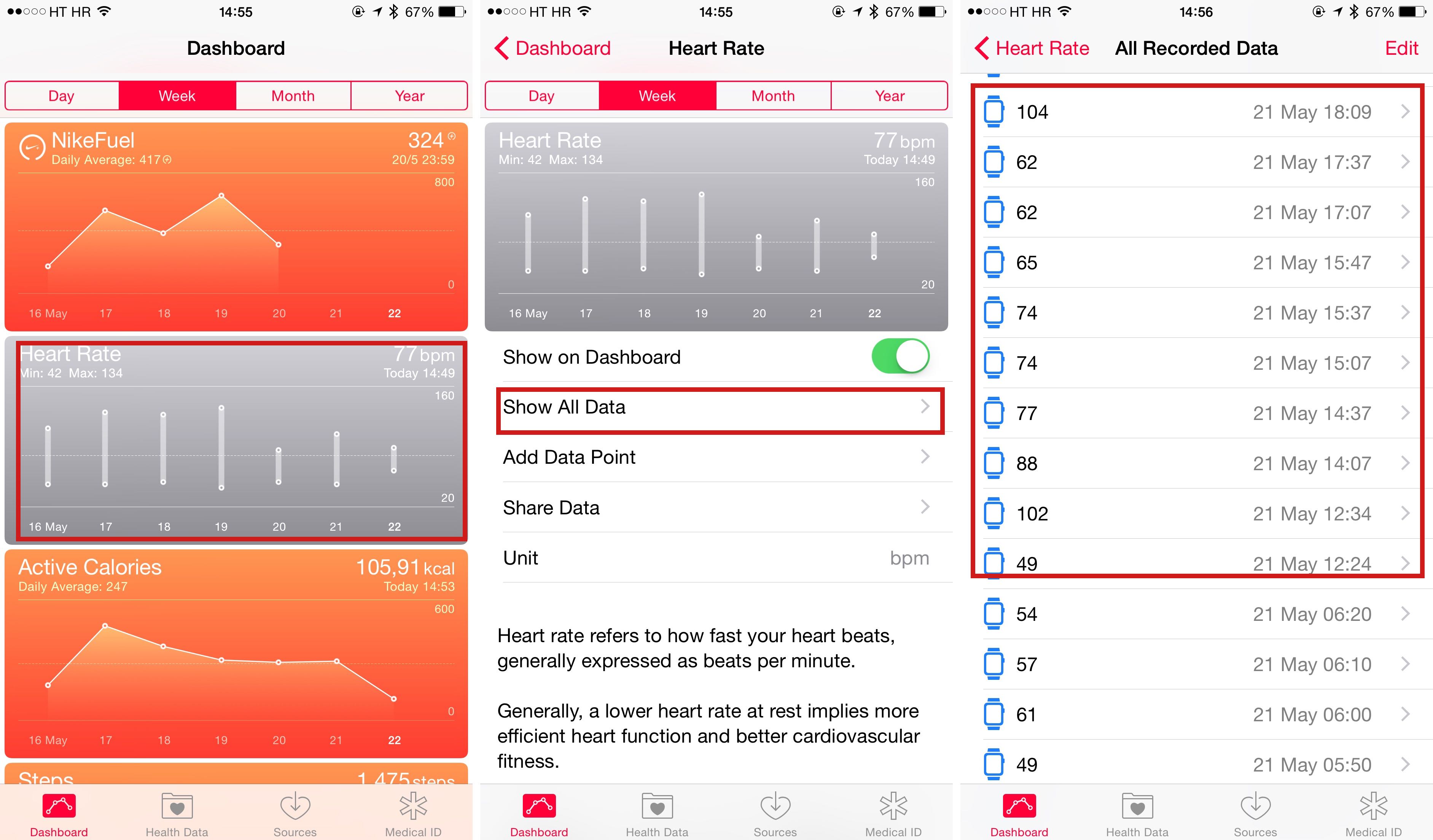 iOS 8 Health Apple Watch incosistent readings