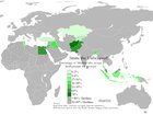 World Map of Muslim Support of the Death Penalty for Apostasy (as derived from PEW Polls) [2400x1800] [OC]