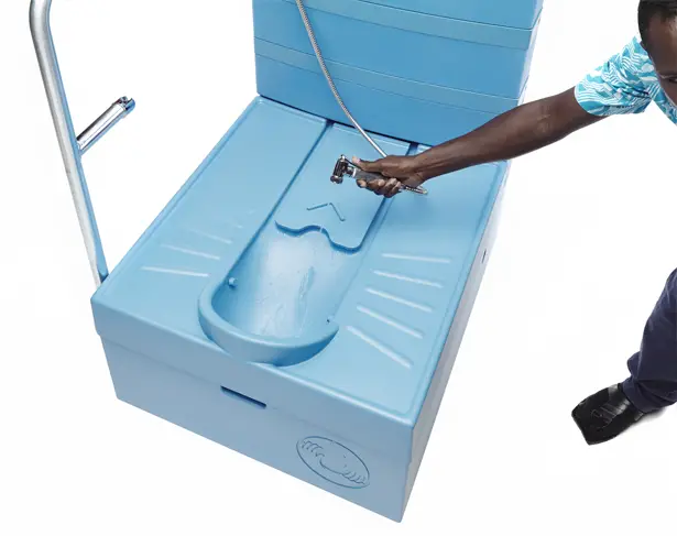 Blue Diversion Toilet for third world country by EOOS and Eawag